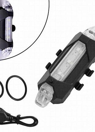 Задний велосипедный фонарь usb перезаряжаемый белый красный двухрежимный водонепроницаемый компактный