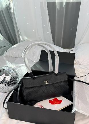 Жіноча сумка преміум top handle flap bag black