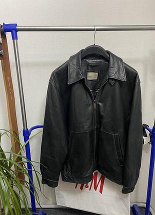 Шкіряна вінтажна куртка marcucci real leathers ретро бомбер кожа 3