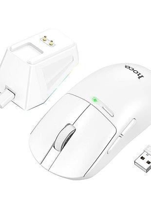 Миша hoco rgb wireless mouse dock charging 3-mode di89 |2.4g/bt/type-c|