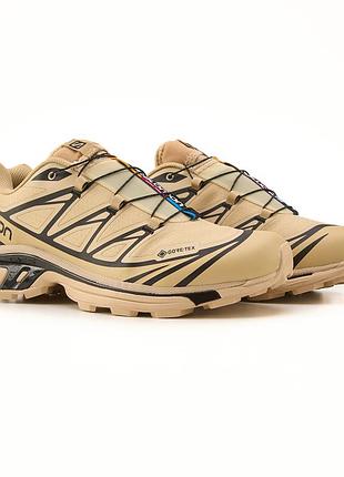 Salomon xt-6 gore-tex beige black 5