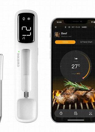 Inkbird int-11-b bluetooth термометр для мяса со стальным зондом 100 мм для гриля и духовки