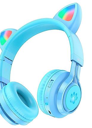 Навушники hoco cat ear kids bt headphones w39 |bt5.3, aux, 10h, 85db|
