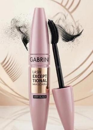 Туш для вій gabrini lash exceptional mascara very black 12 мл