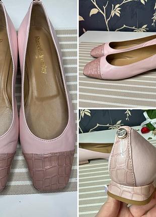 Італійські шкіряні балетки туфлі russell & bromley