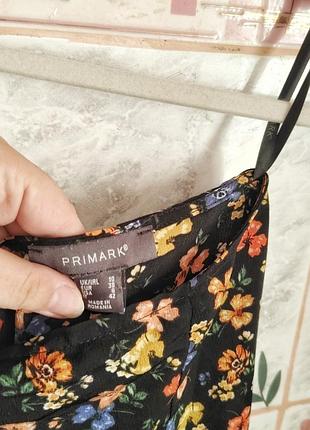 Спідниця міді з розрізом і квітковим принтом primark 4
