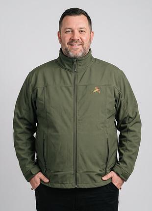 Rydale cross country чоловіча куртка софтшел на флісі хакі 3xl мілітарі армія