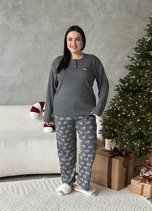 Женская пижама рубашка и штаны plus size 2x-4xl sweet dreams 3xl
