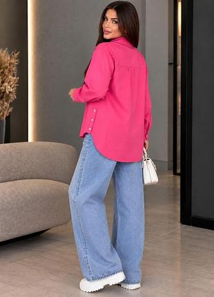 Сорочка оверсайз з принтом «мотанка» малиновий 48-50 — ‼️заміри в описі‼️