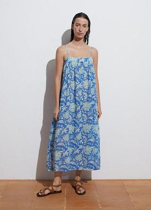 Платье длинное s на бретельках oysho