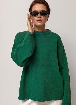 В’язаний джемпер oversize з широкими рукавами