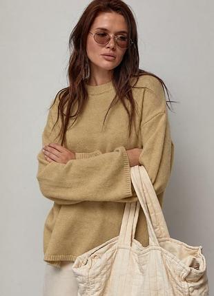 В’язаний джемпер oversize з широкими рукавами