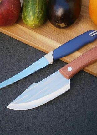 Ніж кухарський sonmelony chef f-9хх фултанг 21 см + ніж кухонний tramontina w-11 20 см