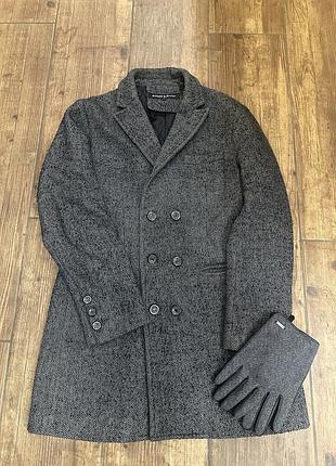 Пальто чоловіче  шерсть  утеплене zara