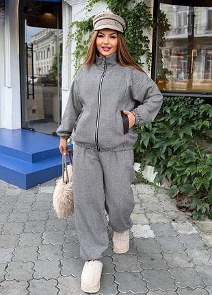 Брючный костюм шерсть гусиная лапка