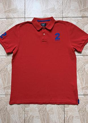 Поло luxury hackett london polo shirt mens l red blue number 2 tailored fit cotton