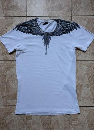 Футболка luxury hype marcelo burlon county of milan wings t shirt mens white graphic tee