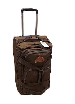 Дорожная сумка на колёсах onepolar brn07015 — 40 л, ручная кладь, коричневая