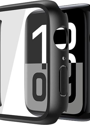Misxi - защитный чехол с закаленным стеклом для apple watch series 10/11 46 мм, комплект 2 шт., черный