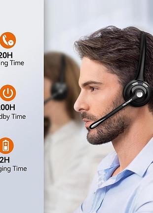 Безпровідна моно гарнітура tecknet bluetooth з шумозаглушенням акумулятор до 20 годин автономної роботи