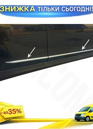 Молдинг дверний v1 honda civic sedan x 2016-2021 хромовані накладки 4 шт з нержавіючої сталі самоклейка ku-22