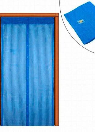 Магнітна мухольотка на двері 100x210 см, нейлонова сітка з магнітами для автоматичного закривання