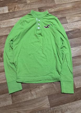 Лонгслів чоловічий hollister henley longsleeve vintage