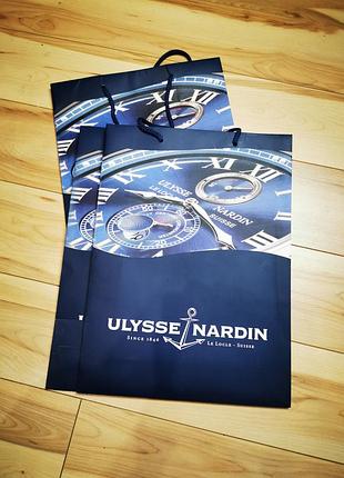 Фирменный подарочный пакет ulysse nardin (38х28 см)