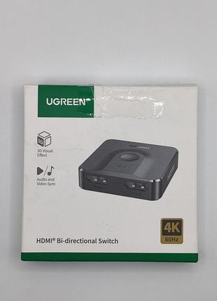 Hdmi світч ugreen 4k 60hz двонаправлений 2 in 1 / 1 in 2 модель cm217