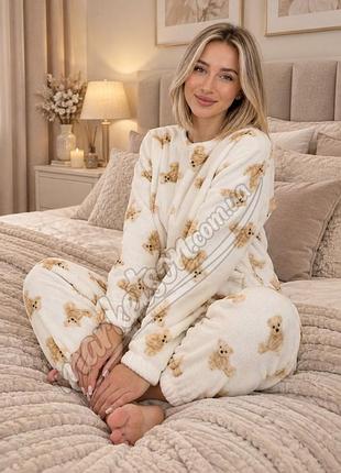 Женская махровая теплая пижама р.s,m,l,xl женская махровая пижама на подарок xl