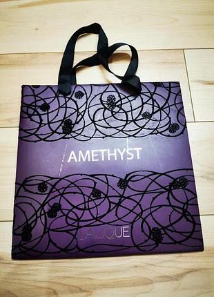 Фирменный подарочный пакет lalique amethyst (24х24 см)