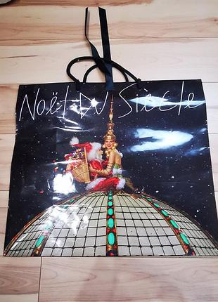 🎄 винтажный новогодний пакет galeries lafayette paris 2012 (39х45х20 см) ✨