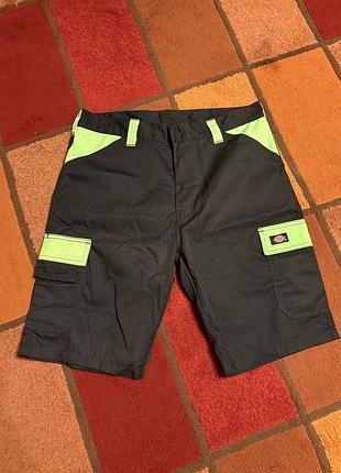 Чоловічі шорти dickies робочі, чорні з салатовим