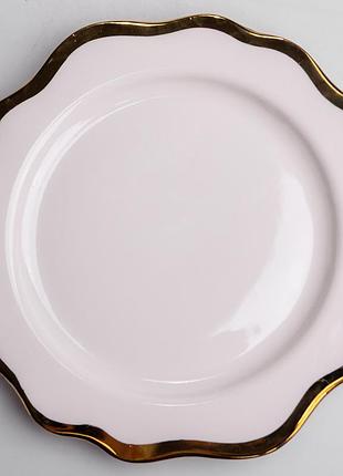 Тарелка десертная фарфоровая antique white 20 см yiwu hkpp-8