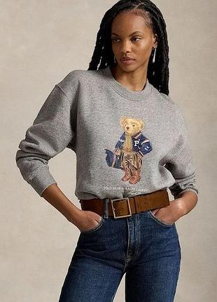 Свитшот женский polo ralph lauren серый
