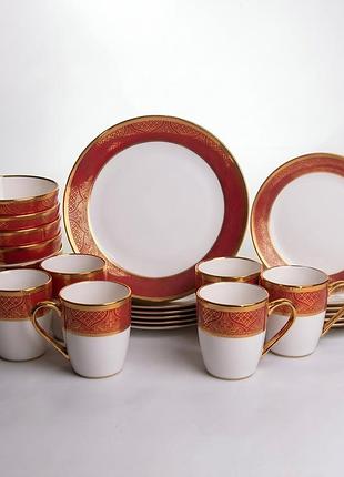 Столовий сервіз на 6 персон порцеляновий buckingham yiwu hs-24