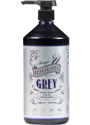 Шампунь відтінковий для білого та сивого волосся grey beardburys, 1000 мл