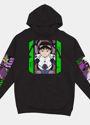 Худи оверсайз аниме евангелион evangelion (h004 oversized) s