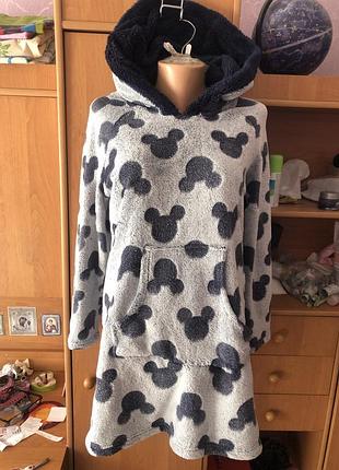 Меховушка, плюшева туника, кофта, худи, м. disney. слип, пижама