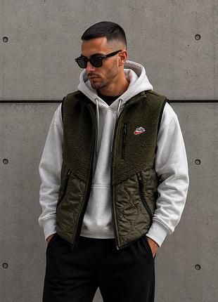 Чоловіча осіння жилетка мягуська nike tech premium autumn 🍂