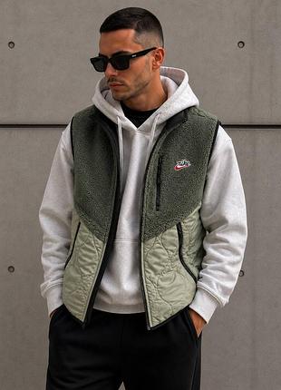 Чоловіча осіння жилетка мягуська nike tech premium autumn 🍂