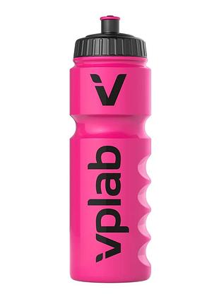 Спортивная бутылка для воды vplab gripper с питьевым клапаном и удобным захватом, розовая, 750 мл