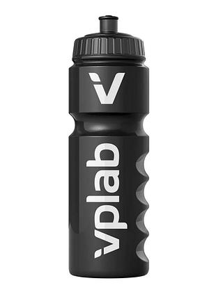Спортивная бутылка для воды vplab gripper с питьевым клапаном и удобным захватом, чёрная, 750 мл