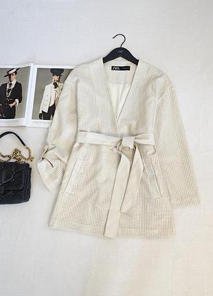 Куртка пиджак zara с поясом 2
