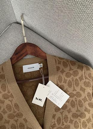 Кардиган женский coach бежевый 8