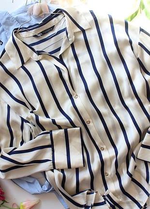 Сатинова блуза сорочка від zara