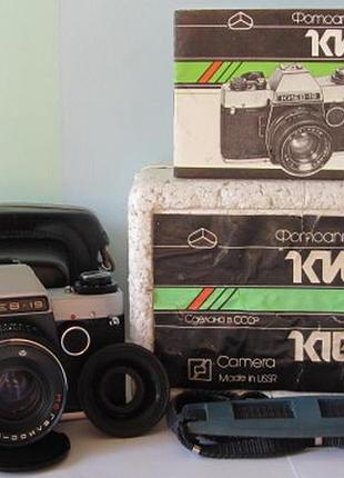 Фотоаппарат киев-19. в родной коробке !!! полный комплект !!!.новый !!!