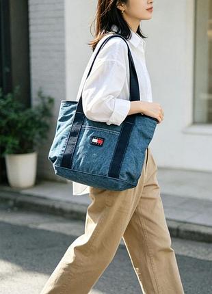 Сумка tommy hilfiger женская джинсовая 2