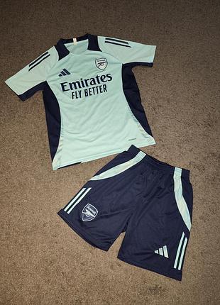Спортивный тренировочный комплект adidas arsenal (футболка + шорты)
