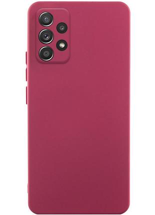 Чохол tpu getman liquid silk full camera для samsung galaxy a52 4g / a52 5g / a52s бордовий / marsala